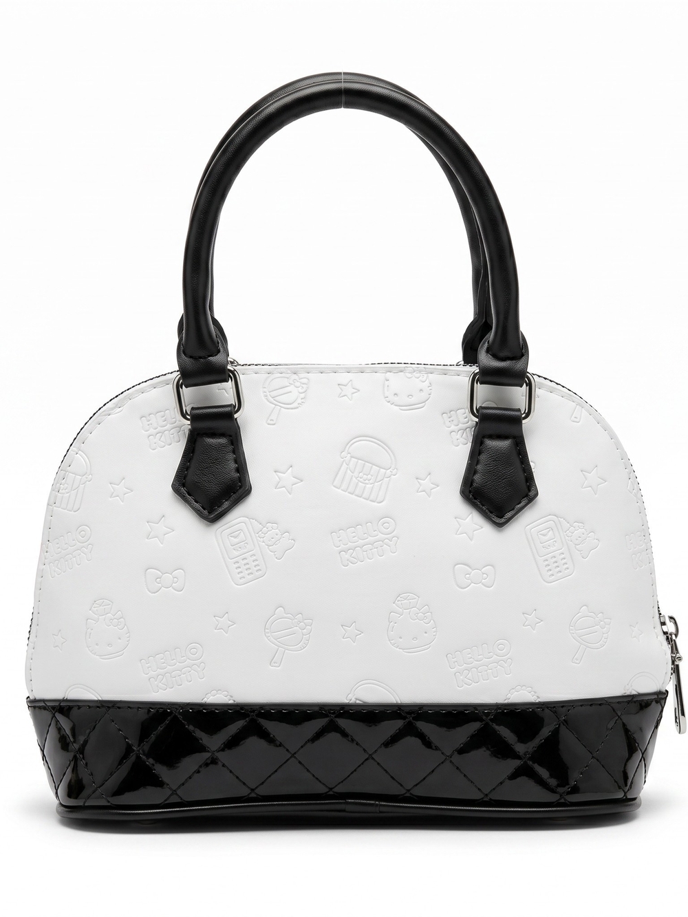 Hello Kitty White and Black Dome Satchel Crossbody Shoulder Bag - Picture 4 of 12